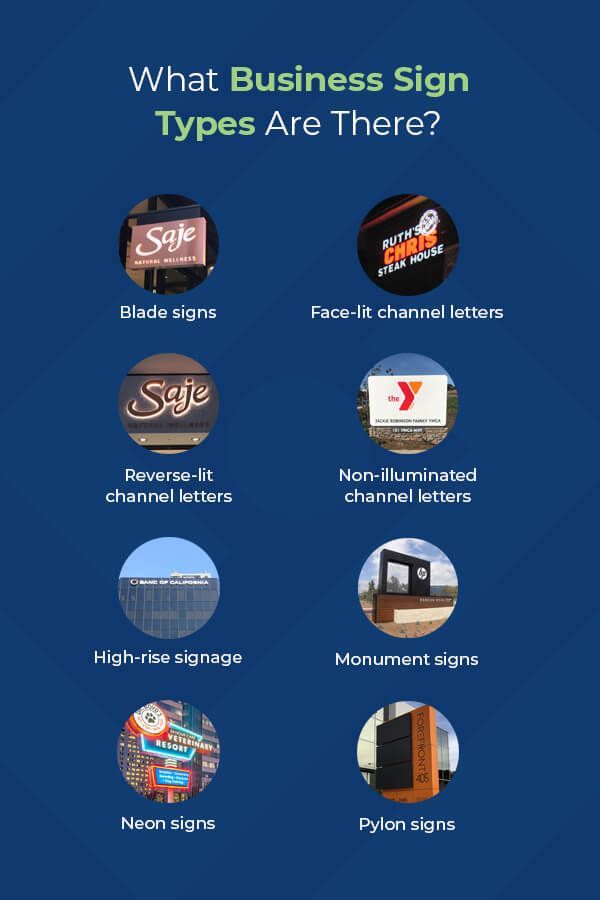 what are different types of business signs